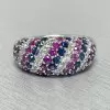 2.7ctw Ruby and Sapphire Paved Band