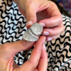 White Sapphire Paved Bold Cocktail Swirl Ring