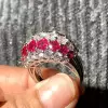 10.5ctw Ruby and White Sapphire Dome Ring