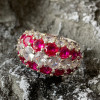 10.5ctw Ruby and White Sapphire Dome Ring
