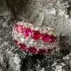 10.5ctw Ruby and White Sapphire Dome Ring