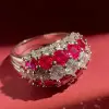 10.5ctw Ruby and White Sapphire Dome Ring