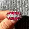 10.5ctw Ruby and White Sapphire Dome Ring