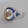 Art-Deco 3.8ct Round Cut Engagement Ring
