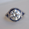 Art-Deco 3.8ct Round Cut Engagement Ring