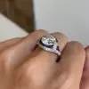 Art-Deco 3.8ct Round Cut Engagement Ring