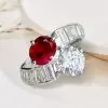 2.5ctw Two Stone Crossover Bypass Engagement Ring