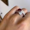2.5ctw Two Stone Crossover Bypass Engagement Ring