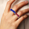 Invisible Set Ruby Square Shank Eternity Ring