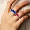 Invisible Set Ruby Square Shank Eternity Ring