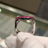 Invisible Set Ruby Square Shank Eternity Ring