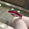 Invisible Set Ruby Square Shank Eternity Ring