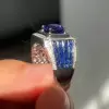 3.8ct Round Cut Sapphire Unisex Engagement Ring