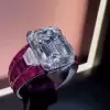 6ct Emerald Cut White Sapphire Ruby Ring