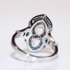Art Deco Pear Cut Two Stone Engagement Ring
