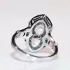 Art Deco Pear Cut Two Stone Engagement Ring