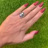 Art Deco Pear Cut Two Stone Engagement Ring