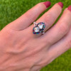 Art Deco Pear Cut Two Stone Engagement Ring