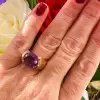 Classic 5ct Tension-Set Amethyst Cocktail Ring