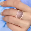 Pink Sapphire Paved Bold Cocktail Ring