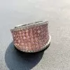 Pink Sapphire Paved Bold Cocktail Ring
