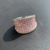 Pink Sapphire Paved Bold Cocktail Ring