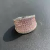 Pink Sapphire Paved Bold Cocktail Ring