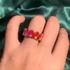 12ctw Pear Cut Multicolor Sapphire Rainbow Eternity Ring