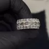 Emerald Cut White Sapphire Eternity Ring