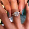 6.7ct Radiant Cut White Sapphire Engagement Ring