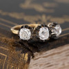 Victorian Style Three Stone Engagement Ring