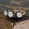 Victorian Style Three Stone Engagement Ring