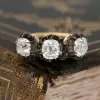 Victorian Style Three Stone Engagement Ring