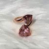 11ctw Two Stone Pink Sapphire Cocktail Ring