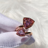 11ctw Two Stone Pink Sapphire Cocktail Ring