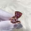 11ctw Two Stone Pink Sapphire Cocktail Ring