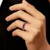Multicolor Sapphire Inside and Out Paved Eternity Ring