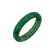 Emerald Inside and Out Paved Eternity Ring
