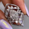 Marquise Cut White Sapphire Stackable Wedding Ring Set