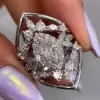 Marquise Cut White Sapphire Stackable Wedding Ring Set
