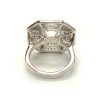 4.1ct Asscher Cut Art-Deco Engagement Ring
