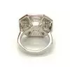 4.1ct Asscher Cut Art-Deco Engagement Ring