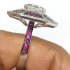 4.1ct Asscher Cut Art-Deco Engagement Ring