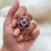 4.1ct Asscher Cut Art-Deco Engagement Ring
