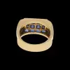 Retro White and Blue Sapphire Cocktail Ring