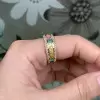 5.6ctw Channel Set Rainbow Sapphire Wedding Band