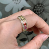 5.6ctw Channel Set Rainbow Sapphire Wedding Band