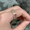 5.6ctw Channel Set Rainbow Sapphire Wedding Band