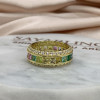5.6ctw Channel Set Rainbow Sapphire Wedding Band