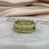 5.6ctw Channel Set Rainbow Sapphire Wedding Band